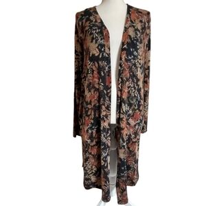 Maurices Floral Open Front Cardigan